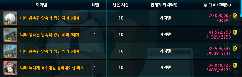 나타 코튬 하한가에처분합니당